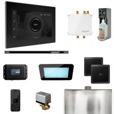 Mr Steam Bliss Steam Ctrl-Pkg w/iSteamX Ctrl-Linear Steamhead-Blk SatinSteel