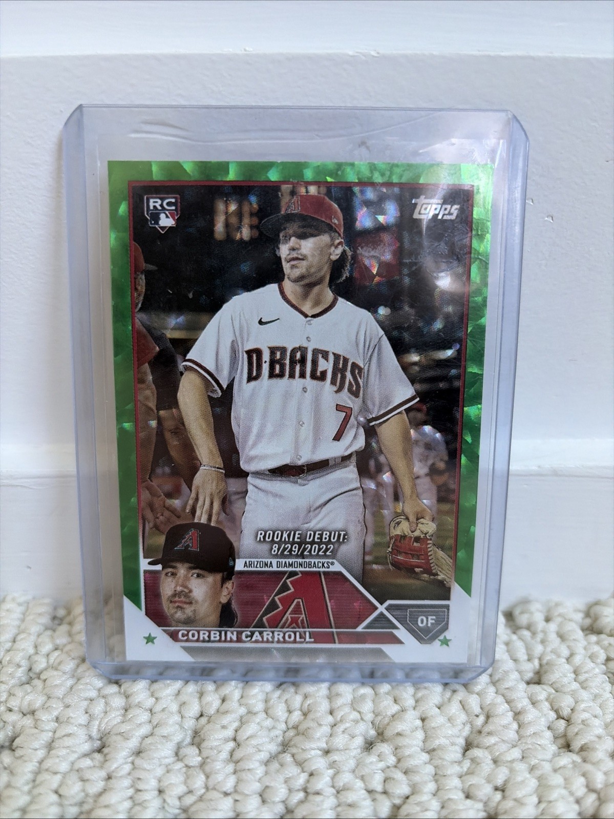 2023 Topps Update Series - Rookie Debut Corbin Carroll #US244 Green Foil /499 