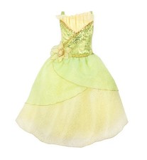 Disney Store Girls Frog Princess Tiana Costume Sparkly Petticoat Dress Sz 7/8