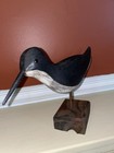 VINTAGE SIGNED 1990s HOMER BALLARD HAND CARVED & PAINTED WOOD FOLKART SHORE BIRD — photo 3