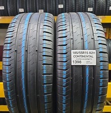 2 x PNEUS D'OCCASION 185/55R15 82H CONTINENTAL CONTIECOCONTACT 5 PNEUS 1855515