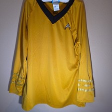 Star Trek Classic Gold Shirt Deluxe Adult Costume Rubie's Captain Kirk Men's XL