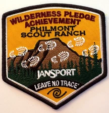 NEW Philmont Scout Ranch Wilderness Pledge Achievement Leave No Trace Patch
