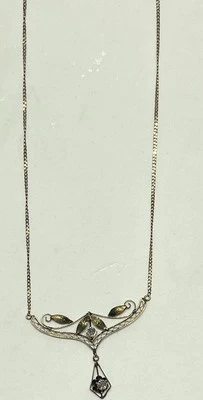 Collier Mit Brillanten 585 /- Antik/ alt - Bild 1 von 4