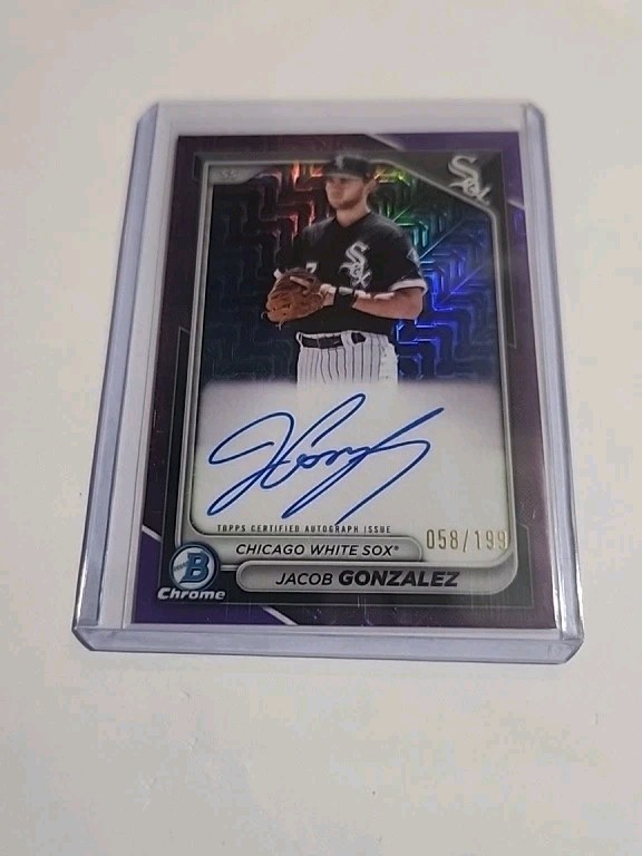 2024 Bowman BMA-JGO Jacob Gonzalez Chrome Auto Purple Mega Refractor /199