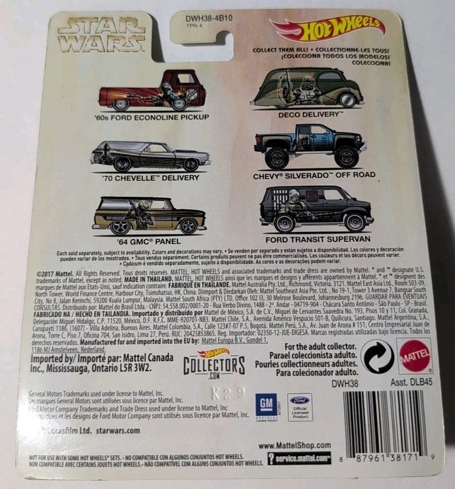 Disney Hot Wheels Pop Culture Star Wars IG-88 1970 Chevy Chevelle Delivery Wagon - Image 2 of 3