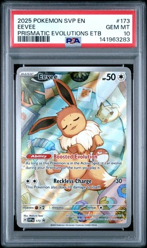 2025 POKEMON SVP EN-SV BLACK STAR PROMO #173 EEVEE PSA 10