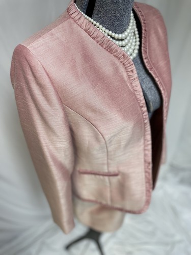 NEW Kasper Skirt Suit Size Petite 10P Two piece set 31X23 Pink Shine Pockets - 第 20/24 張圖片