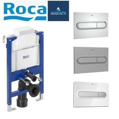 Roca Duplo 0,82 Unterputz Spülkasten WC Rahmen & PL1 Platte für spülrandloses WC