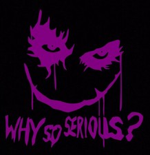Purple Joker Why So Serious Sticker Decal Suicide Squad Harley Quinn Batman Purple Joker Why So Serious Sticker Decal Suicide Squad Harley Quinn Batman