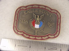 EAGLE SCOUT / NESA BELT BUCKLE Red