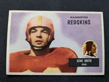 1955 Bowman Football Card # 45 Gene Brito - Washington Redskins (GD)
