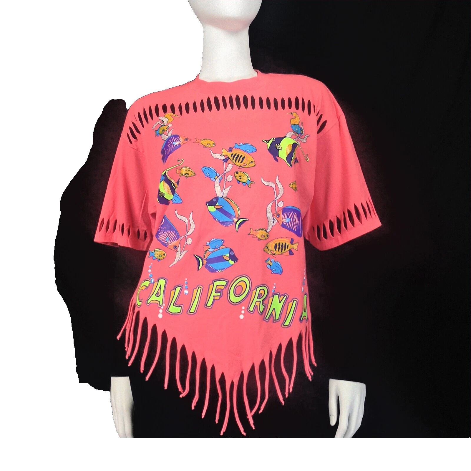 Cotton Punk Tops Vintage 1980s para Mujer