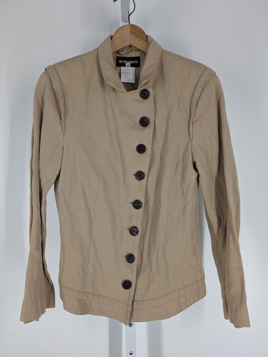 Ann Demeulemeester Vintage Beige Asymmetrical Jacket 40 Ann Demeulemeester Vintage Beige Asymmetrical Jacket 40