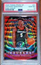 2020 Anthony Edwards rookie #81 Panini Prizm DP Ruby Wave PSA 10 Timberwolves
