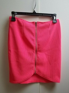 neon pink bodycon skirt