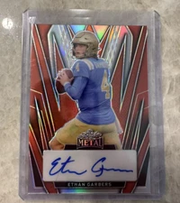 2024 Leaf Metal Ethan Garbers Red AUTO /4 UCLA BRUINS NCAA Football Card BA-EG1