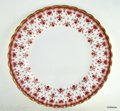 Frühstücksteller ca. 20,5 cm  Spode Fleur de Lys rot