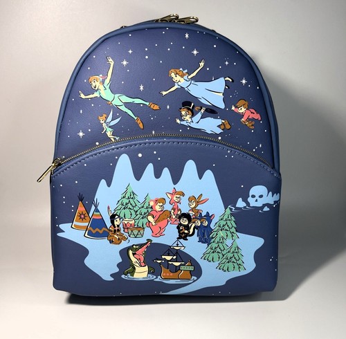 Loungefly Peter Pan Never Land Backpack Tinkerbell Tick Tock Lost Boys Disney