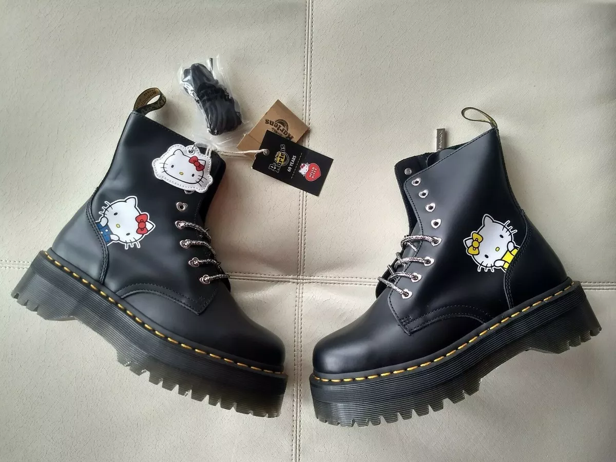 DOC DR. MARTENS HELLO KITTY JADON LEATHER BOOTS SIZE 7UK 2020