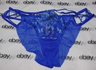 NEW Victoria's Secret Very Sexy String Bikini Blue Butterfly Strappy Large L VS — photo 1