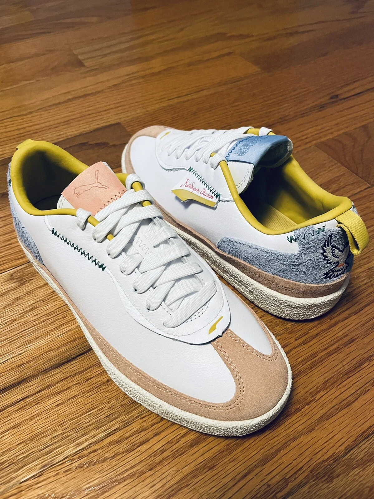 SCARPE PUMA UOMO OSLO CITY KID SUPER WHITE PEACH BEIGE 373512 01 MISURA 5 5