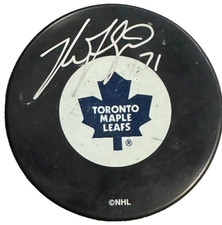 Nick Foligno Autographed Toronto Maple Leafs Hockey Puck NHL