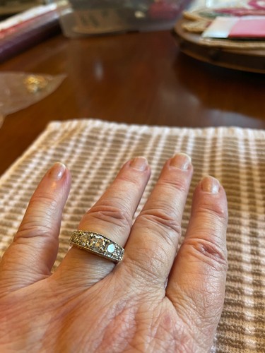 Genuine Diamond 5-Stone Ring 1.68 TCW Two-Tone 14k Gold Size 7.5 - Picture 6 of 9