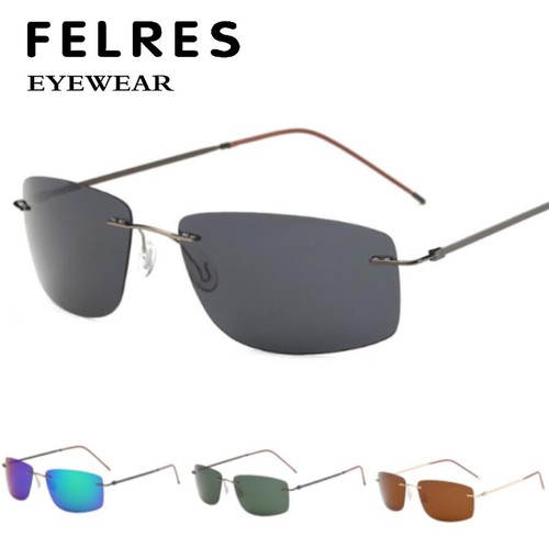 Ultra Ligero Para hombre Memoria Titanio Sin Montura Al Aire Libre Gafas de  Sol Polarizadas Conducción | eBay