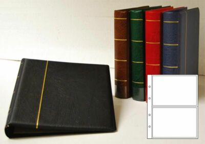 Prophila Reliure Pour Monnaies Avec 4 Feuilles – 110 Emplacements, Couverture Cuir Synthétique Brun – Collectionneur