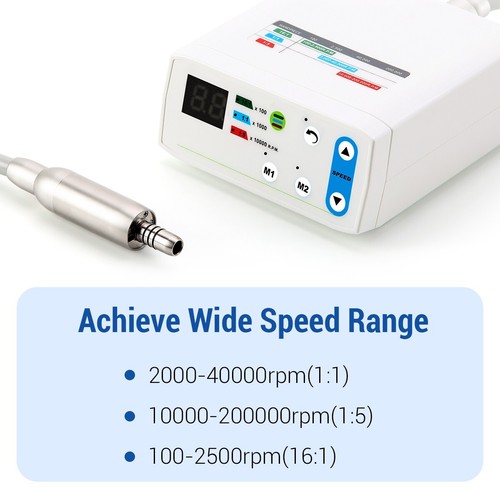 AZDENT Dental Brushless Electric LED Micro Motor Internal Spray 3,4Ncm E-Type US - Bild 2 von 24