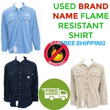 Used Flame Resistant Work Shirt Cintas, RedKap, Unifirst, Carhartt G&K FREE SHIP