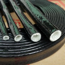 4-70mm Silicone/Fibreglass Fire Sleeving HIGH TEMP Sleeve Insulating Hose Black