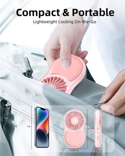 FrSara Portable Handheld Fan - Face Fan for Skincare with 3-Speed USB-C 2000m... - Picture 3 of 7
