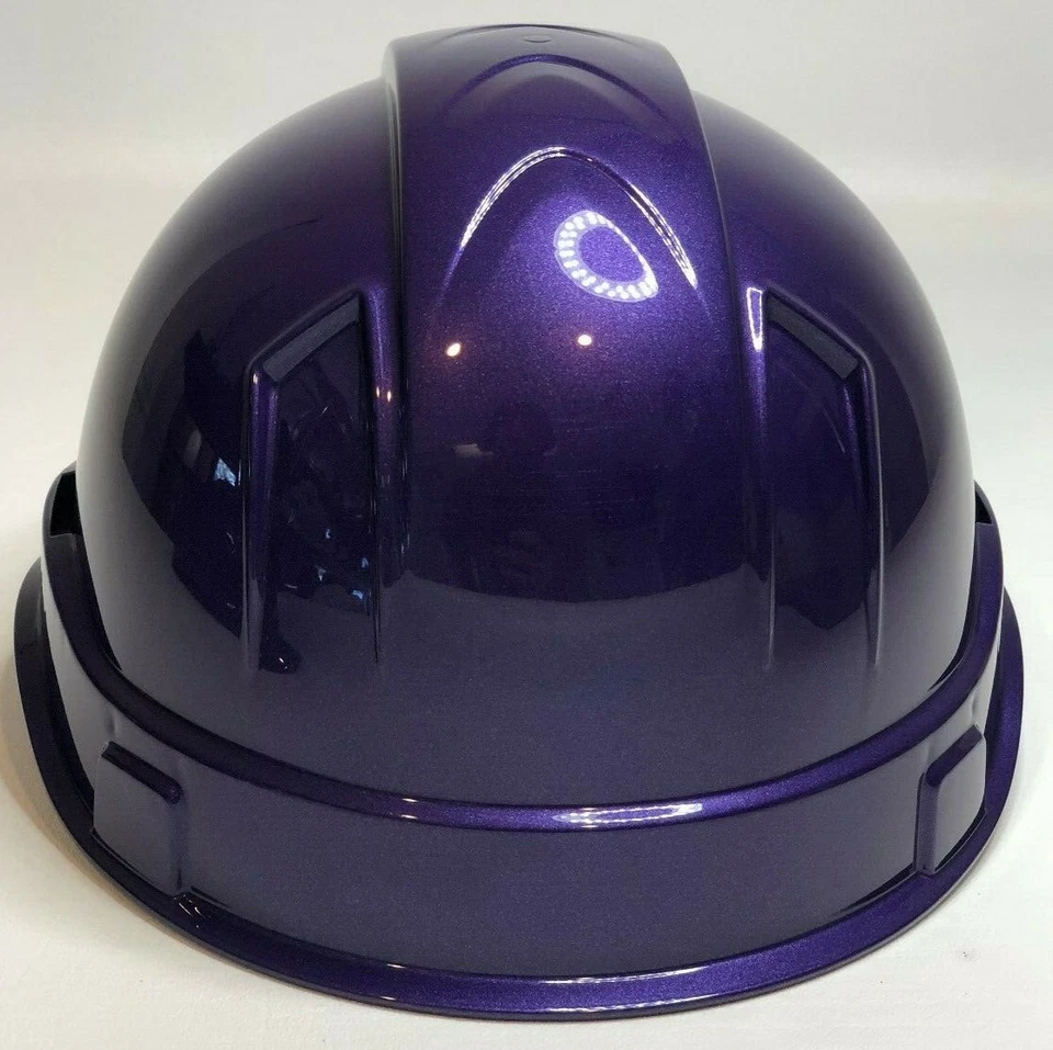 Custom Painted Hard Hat Ridgeline Cap Style Plum Crazy Purple - Image 3 of 4