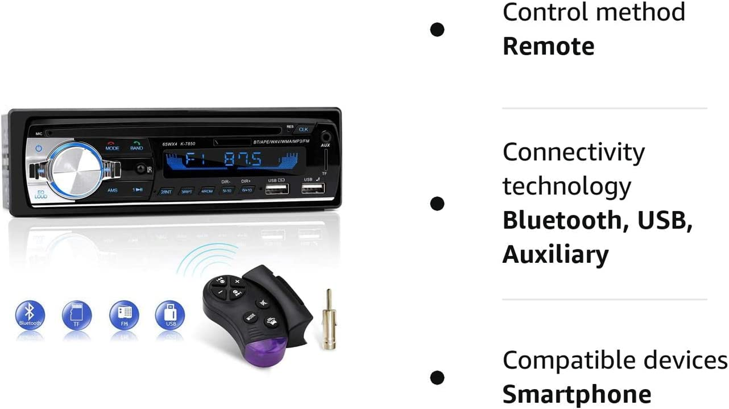 Car Radio Bluetooth HandsFree, 1 DIN Car Stereos with USB and CAR MP3