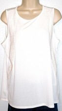 Banana Republic Women's Size Medium Sleeveless White Top w Lace Trim NWT