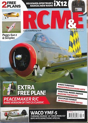 RCM & E Magazine - Vol. 61 No. 4 - April 2018 - Waco YMF-5 - Plans Included