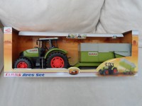 Dickie Toys Claas Ares 836 Rz Set Traktor Trekker Mit AnhÄNger Neu & Ovp