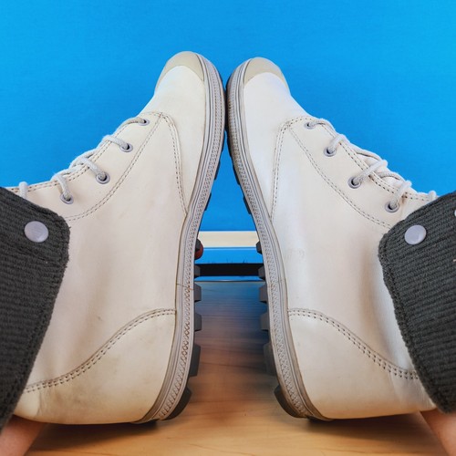 Palladium Slim Baggy Damengröße 10 Stiefel Leder umgeschlagen Kampfstiefel - Bild 8 von 11