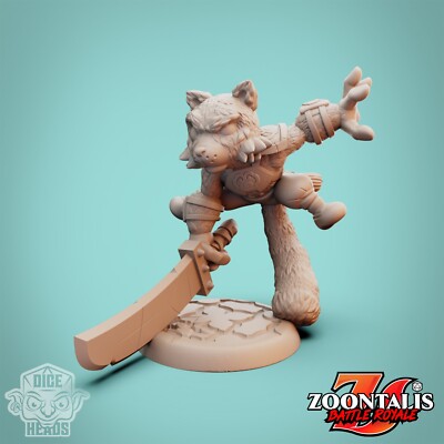 Red Panda Fighter, ZoonTails Battle Royale, D&D, Pathfinder, Tabletop, Antho