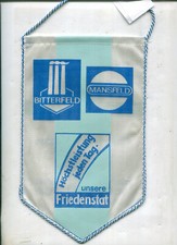DDR: Tischfahne VEB Bitterfeld,Wilhelm Piek 14 x 25 cm (30)
