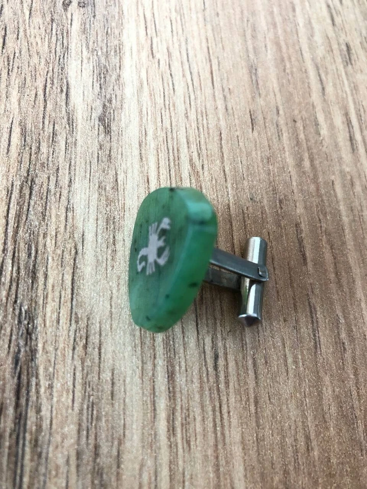 Запонки нефрит со знаком зодиака рак #745 - Изображение 4 из 4
