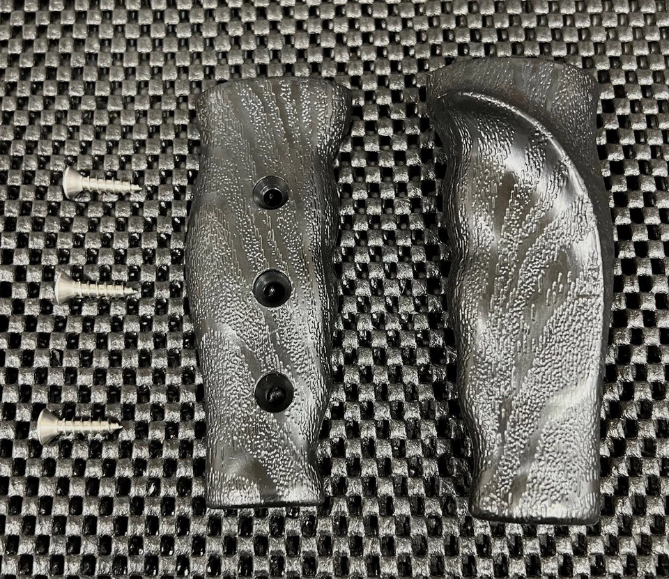 BLACK - Molded Wood Grain Pistol Grips & Screws HURST OEM Mopar Shifter Handles - Image 2 of 4