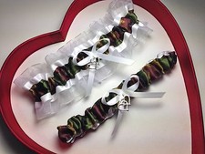 NEW Army Camouflage White Wedding Garter Hunting Prom Camo GetTheGoodStuff
