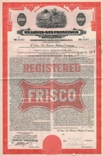 San Francisco-St. Louis Railway Company Bond Certificate 1963, Stocks, Bonds,