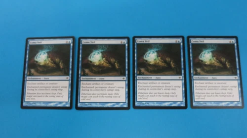 4x  COMA VEIL  AURA   SHARDS OF ALARA MAGIC THE GATHERING MTG   NM / UNPLAYED