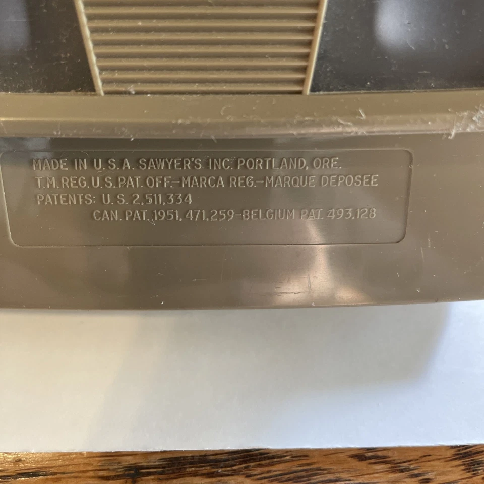 Vintage RARE View-Master Model E Viewer PAT BELGUM, ADVERTISEMENT LABEL COLGATE - Image 2 of 4