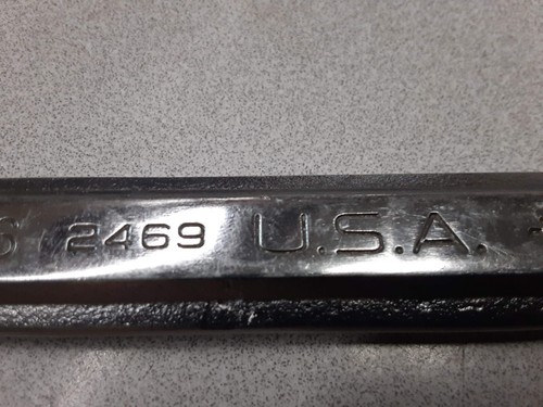 Craftsman Industrial -VɅ- Series 2469 15/16 x 1 Open End Wrench Made in USA - Picture 5 of 9