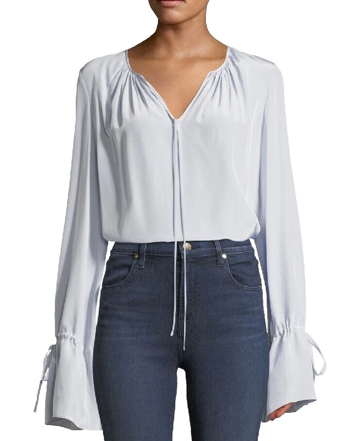 Blusa de seda Diane von Furstenberg sólido Tops para mujer